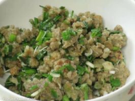 Bajra lila lasan no churmo - બાજરા લીલા લસણ નો ચુરમો