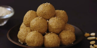 Tal suka nariyal ane singdana na ladoo - તલ સૂકા નારિયળ અને સીંગદાણા લાડુ