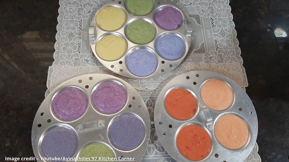 Colorful idli banavani rit | કલરફૂલ ઈડલી બનાવવાની રીત - Narad Mooni
