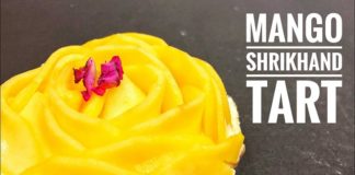 Mango Shrikhand Tart - Mango Shrikhand Tart Recipe In Gujarati - મેંગો શ્રીખંડ ટાર્ટ રેસીપી