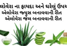 એલોવેરા ના ફાયદા - એલોવેરા જ્યુસ ના ફાયદા - એલોવેરા જ્યુસ બનાવવાની રીત- Aloe Vera Na Fayda in Gujarati- elovera fayda in Gujarati
