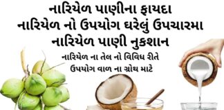 નારિયેળ પાણીના ફાયદા - નારિયેળ નો ઉપયોગ ઘરેલું ઉપચારમા - નાળિયેર ના ફાયદા - નાળિયેર પાણી પીવાના ફાયદા - nariyal pani na fayda - coconut water benefits in Gujarati