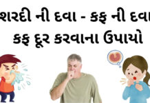 શરદી ની દવા - કફ ની દવા - કફ દૂર કરવાના ઉપાયો - sardi ni ayurvedic dawa - sardi ni dava