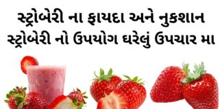 સ્ટ્રોબેરી ના ફાયદા - સ્ટ્રોબેરી ના નુકશાન - strawberry na fayda - strawberry benefits in Gujarati