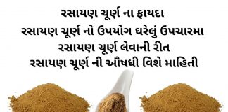 રસાયણ ચૂર્ણ ના ફાયદા - રસાયણ ચૂર્ણ નો ઉપયોગ ઘરેલું ઉપચારમા - રસાયણ ચૂર્ણ લેવાની રીત - રસાયણ ચૂર્ણ વિશે માહિતી - રસાયણ ચૂર્ણ ની ઔષધી - rasayan churna benefits in gujarati - rasayan churna ingredients in gujarati - rasayan churna na fayda