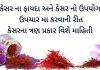 કેસર ના ફાયદા - kesar na fayda - કેસર નો ઉપયોગ - kesar no upyog - કેસર ના પ્રકાર