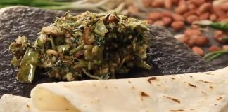 Lila lasan no theso banavani rit - Lila lasan no theso recipe in gujarati - લીલા લસણનો ઠેસો બનાવવાની રીત