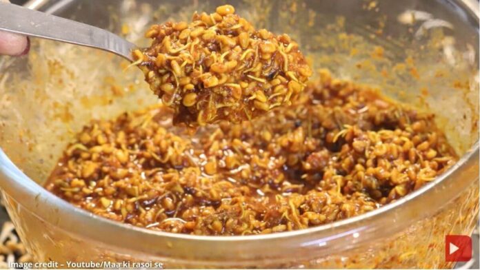 અંકુરીત મેથી દાણા નું અથાણું બનાવવાની રીત - Methi dana nu athanu banavani rit - methi dana nu athanu recipe in gujarati