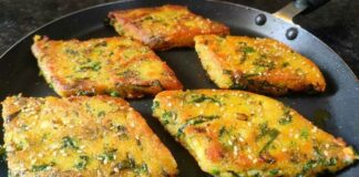 પાલક સોજી નો સ્વાદિષ્ટ નાસ્તો - Palak soji no swadisht nasto - પાલક સોજી નો સ્વાદિષ્ટ નાસ્તો બનાવવાની રીત - Palak soji no swadisht nasto banavani rit