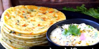 નવી રીતે બનાવો સોફ્ટ આલુ પરોઠા અને પોષ્ટિક રાયતું | Aloo Paratha with rayta aloo partha with rayta recipe in Gujarati - બટાકા ના પરોઠા બનાવવાની રીત - આલુ પરોઠા બનાવવાની રીત