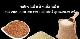બ્રાઉન રાઈસ કે વાઈટ રાઈસ ક્યાં ભાત ખાવા સ્વાસ્થ્ય માટે વધારે ફાયદાકારક છે? બ્રાઉન રાઈસ ફાયદા - brown rice health benefits in Gujarati