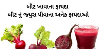 બીટ ખાવાના ફાયદા | બીટ નું જ્યુસ પીવાના અનેક ફાયદાઓ | benefits of beetroot health benefits of beetroot juice in Gujarati - bit nu juice piva na fayda - beet na fayda - બીટ ના ફાયદા