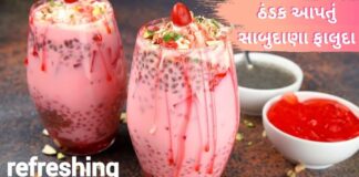 સાબુદાણા ફાલુદા બનાવવાની રીત | sabudana falooda recipe sabudana falooda recipe in Gujarati - સાબુદાણા ફાલુદા બનાવવાની રીત