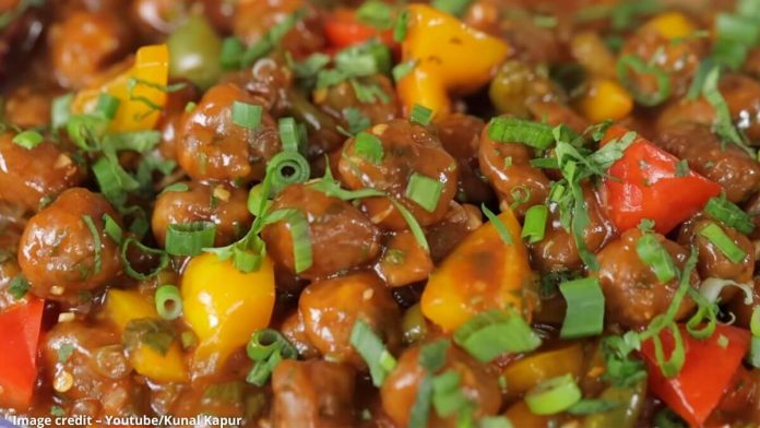 soya chunks manchurian banavani rit સોયા ચંક મંચુરિયન બનાવવાની રીત - soya chunks manchurian recipe in gujarati - soya chunks manchurian banavani rit