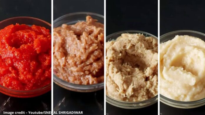 Aadu lasan dungri ane tameta ni pest banavani rit આદુ, લસણ, ડુંગળી અને ટમેટા ની પેસ્ટ બનાવવાની રીત - Aadu lasan dungri ane tameta ni pest banavani rit