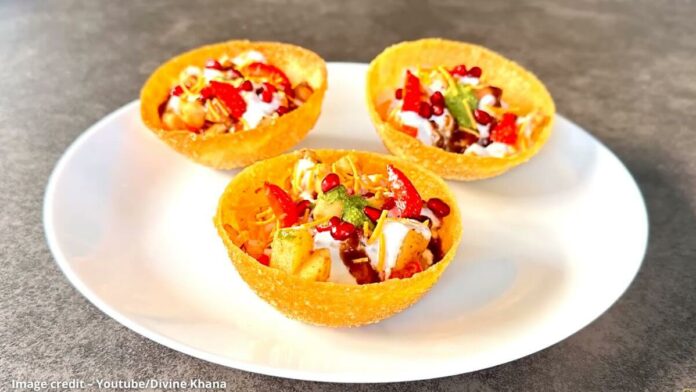 Unique Crispy Katori Chat banavani rit યુનિક ક્રિસ્પી કટોરી ચાટ - Unique Crispy Katori Chat - યુનિક ક્રિસ્પી કટોરી ચાટ બનાવવાની રીત - Unique Crispy Katori Chat banavani rit