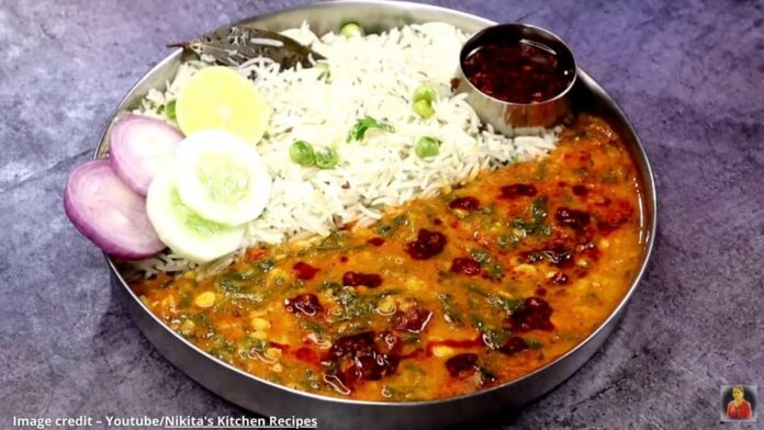 Daal palak nu shaak ane matar pulav દાળ પાલક નું શાક અને મટર પુલાવ બનાવવાની રીત - Daal palak nu shaak ane matar pulav banavani rit