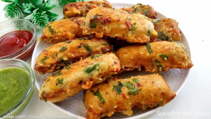 Ghau na lot na pocket cheese pakoda ઘઉં ના લોટ ના પોકેટ ચીઝ પકોડા - ઘઉં ના લોટ ના પોકેટ ચીઝ પકોડા બનાવવાની રીત - Ghau na lot na pocket cheese pakoda - Ghau na lot na pocket cheese pakoda banavani rit