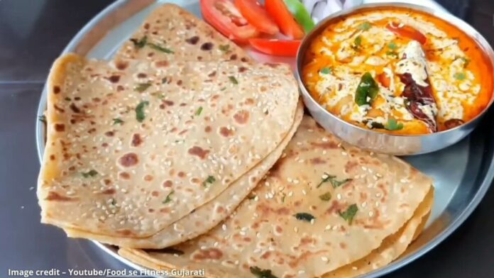 char pad vara parotha ane vaghrelu dahi ચાર પડ વાળા પરાઠા અને વઘારેલું દહી બનાવવાની રીત - char pad vara parotha ane vaghrelu dahi banavani rit